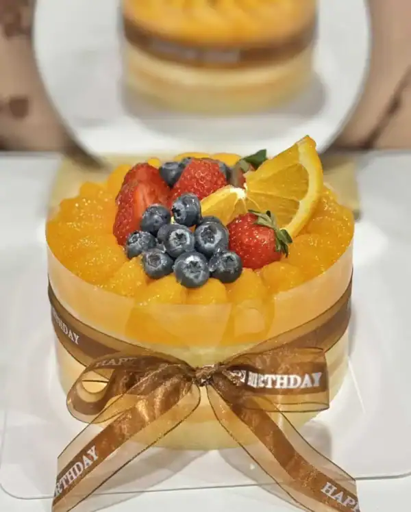 เค้กส้มหน้านิ่มวันเกิด 1 ปอนด์