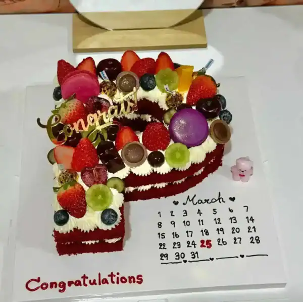 เค้กตัวอักษร ความหมายดี ดีไซน์เก๋ ไอเดียใหม่ทำเป็นชื่อเจ้าของวันเกิด - Image 6