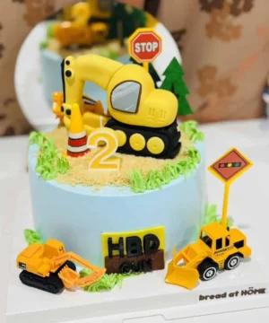 เค้กรถแม็คโครฟองดอง 1 ปอนด์