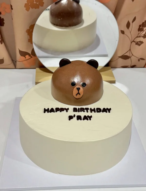 เค้กหมีมินิมอล สไตล์เกาหลี ของขวัญน่ารักเรียบง่ายที่ใครก็หลงรัก - Image 3