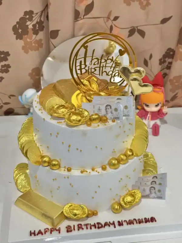 เค้กเงินทอง 2 ชั้น