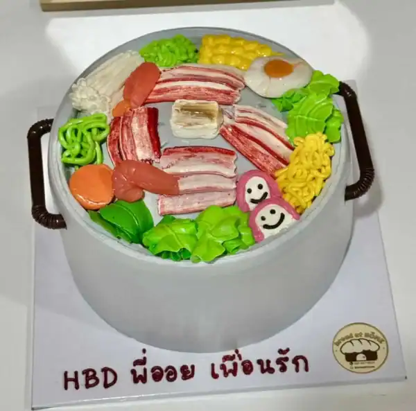 เค้กหมูกระทะ 1 ปอนด์