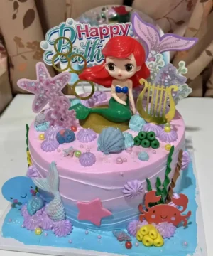 เค้กนางเงือกแอเรียลน้อย 2 ปอนด์