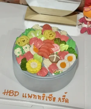 เค้กชาบูสุดน่ารักและสร้างสรรค์ เหมาะสำหรับงานเฉลิมฉลองและเป็นของขวัญพิเศษในโอกาสพิเศษ.