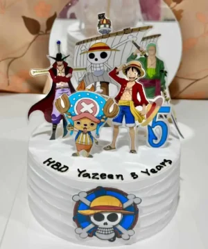 เค้กวันเกิดตัวละครจากอนิเมะ One Piece พร้อมดีไซน์น่ารักและรสชาติเยี่ยม สั่งทำได้ในราคาพิเศษ เริ่มต้นเพียง 490 บาท ส่งตรงถึงบ้านในกรุงเทพฯ.