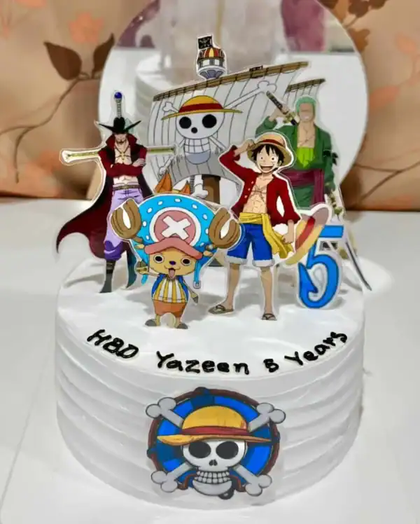 เค้กวันเกิดตัวละครจากอนิเมะ One Piece พร้อมดีไซน์น่ารักและรสชาติเยี่ยม สั่งทำได้ในราคาพิเศษ เริ่มต้นเพียง 490 บาท ส่งตรงถึงบ้านในกรุงเทพฯ.