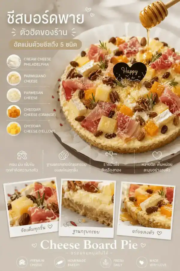 ชีสบอร์ดพาย bread at HOME